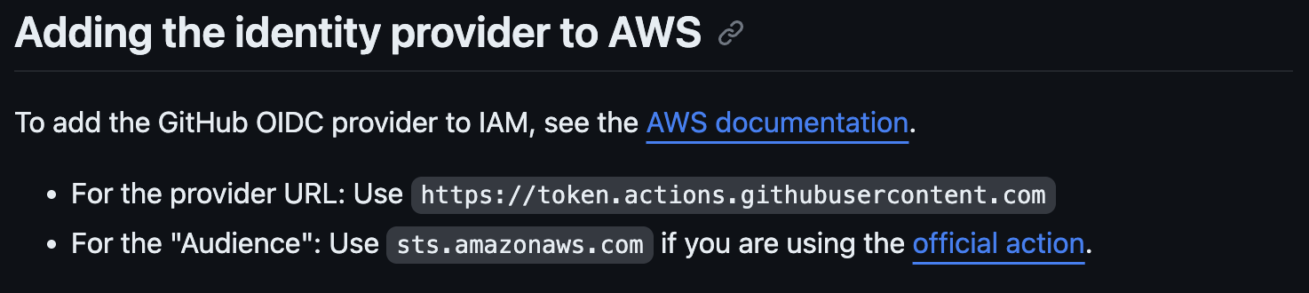 Adding the identity provider to AWS